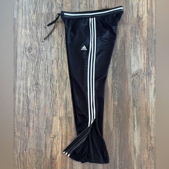 Adidas Performance Climacool Black White Stripe Track Pants Womans Size L 16/18 - Picture 2 of 14